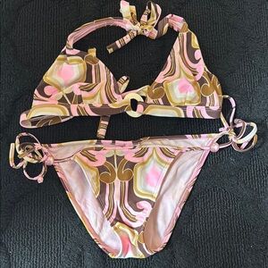 Luli Fama‎ Pink and Brown Bikini